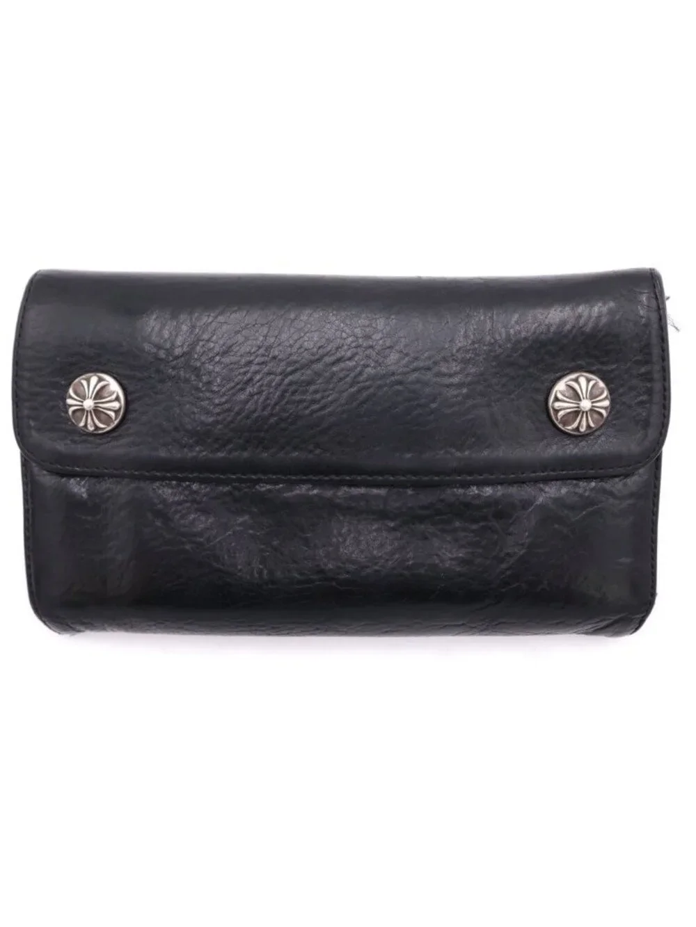 Chrome Hearts Wave Leather Wallet Black